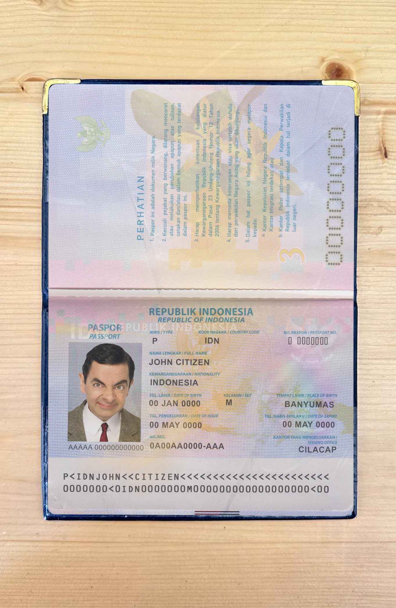 Indonesia pass photo look PSD template